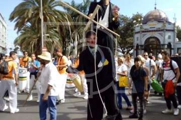 Telde se dejó ver en la protesta contra el macromuelle de Agaete (Foto TA)